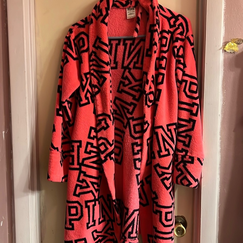 Victoria’s Secret pink bathrobe